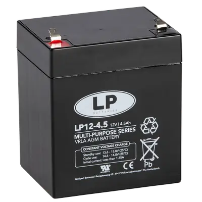 LP Batteries LP Multipurpose AGM accu 12V 4,7Ah - VRLA LP12004,5 T1