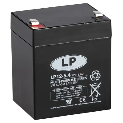 LP Batteries LP Multipurpose AGM accu 12V 5,3Ah - VRLA LP12005,4 T2V