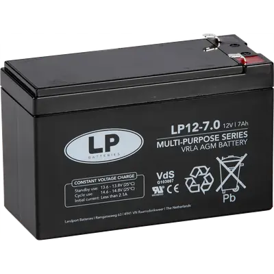 LP Batteries LP Multipurpose AGM accu 12V 7,4Ah - VRLA LP12007 T1V